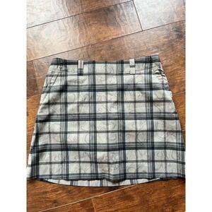 Nike golf Active skort size 8 M gray plaid paisley women's athleisure